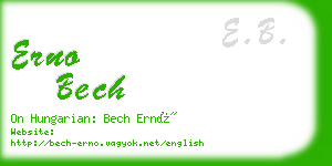 erno bech business card